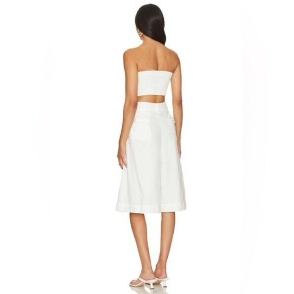 Free People NWT - WOMENS 14 - White Wide-Leg Culottes & Top 2 pc set - Picture 3 of 9